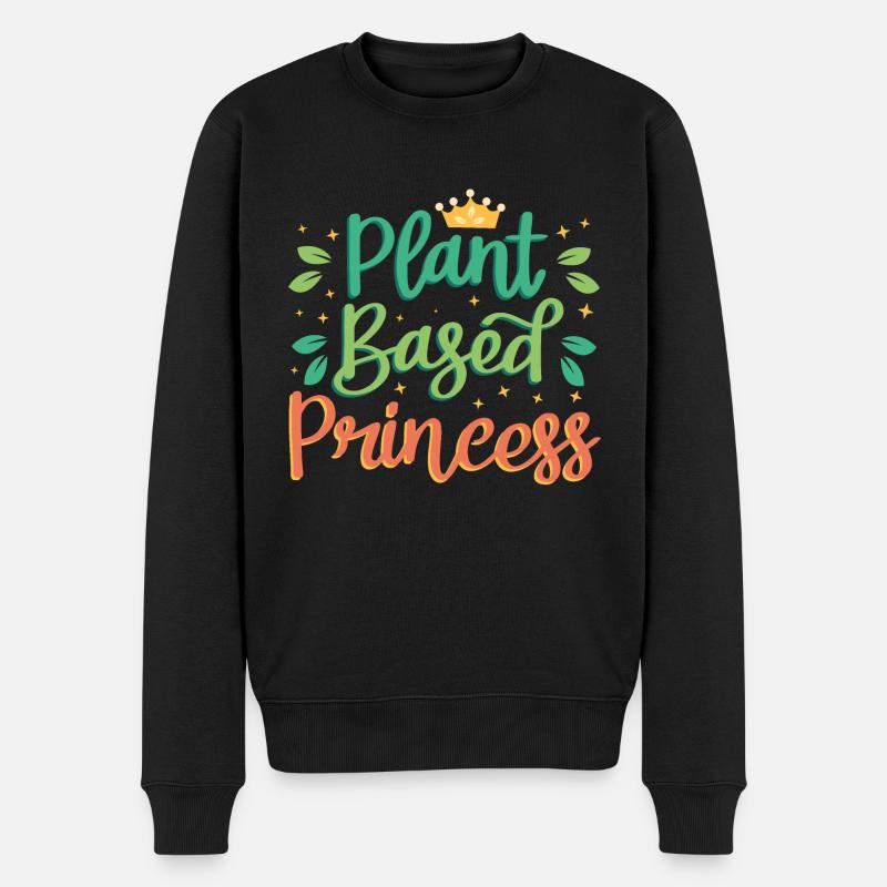 PRINZESSIN AUF PFLANZLICHER BASIS - Männer Premium Bio Pullover - Schwarz