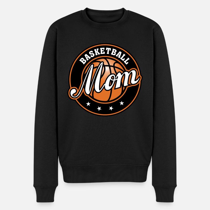 Basketball Mom - Männer Premium Bio Pullover - Schwarz
