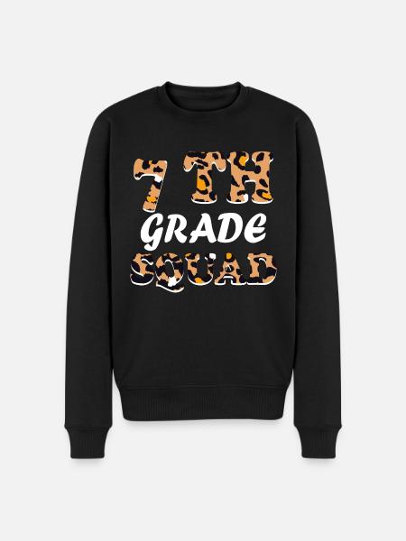Cadeaux d’enseignant Leopard 7th Grade - Pull Premium bio Homme - noir