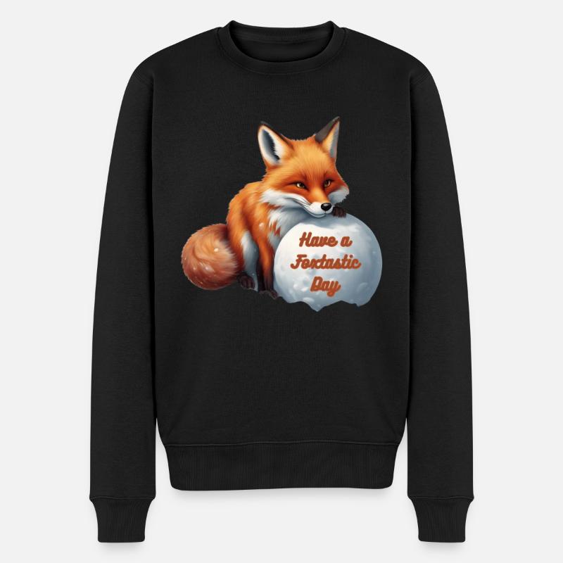 Have a Foxtastic Day - Männer Premium Bio Pullover - Schwarz
