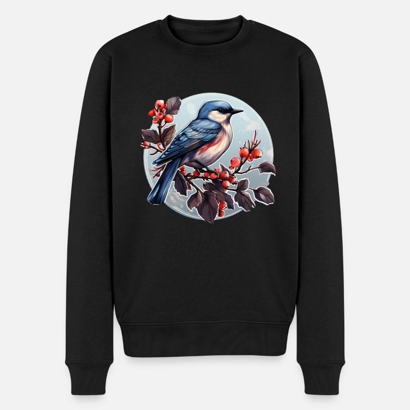 Oiseau d’hiver - Pull Premium bio Homme - noir
