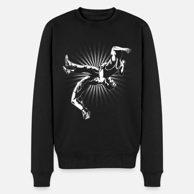 Ringen - Männer Premium Bio Pullover - Schwarz