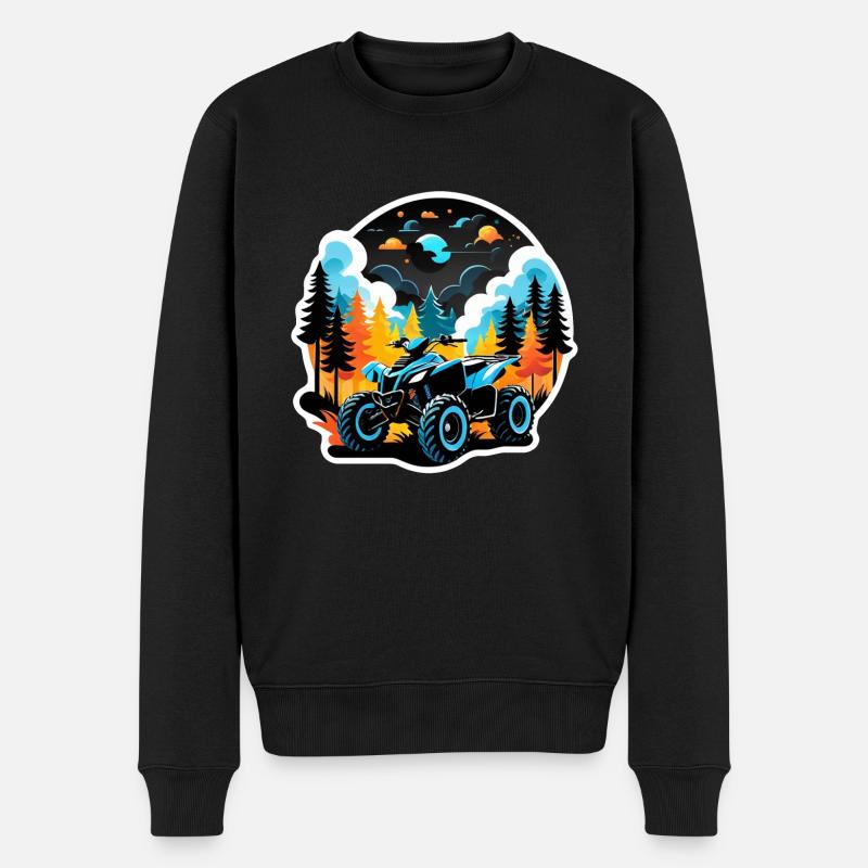 Quad & Offroad - Männer Premium Bio Pullover - Schwarz