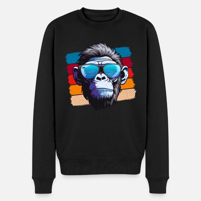 Singe cool - Pull Premium bio Homme - noir