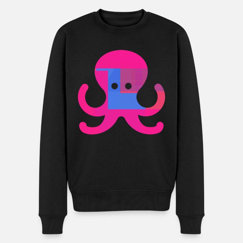 Oktopus - Männer Premium Bio Pullover - Schwarz