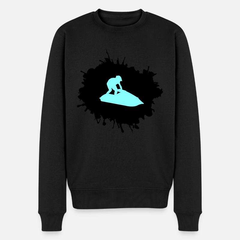 jet ski klecks - Männer Premium Bio Pullover - Schwarz