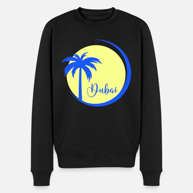 palme dubai - Männer Premium Bio Pullover - Schwarz