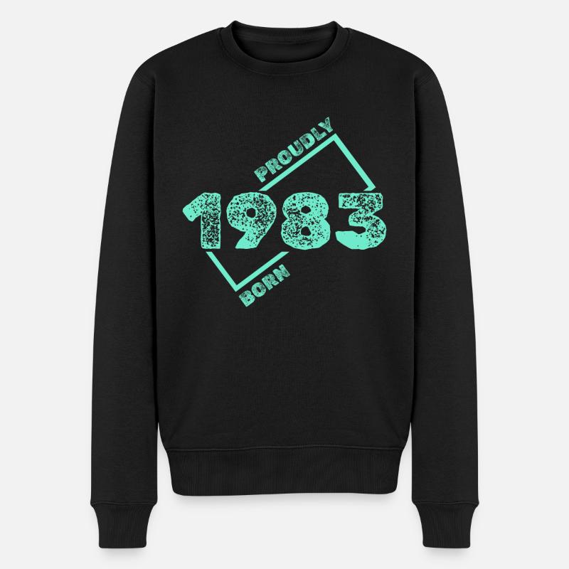 1983 - Männer Premium Bio Pullover - Schwarz