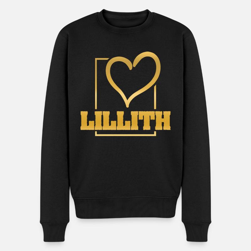 Ehefrau Lillith - Männer Premium Bio Pullover - Schwarz