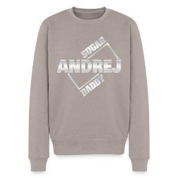 Sugardaddy Andrej - Männer Premium Bio Pullover - Taupe - Vorne - Nico (187cm)