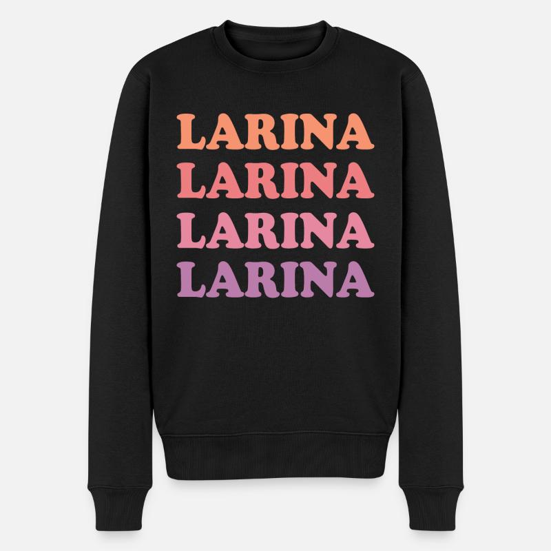 Larina - Männer Premium Bio Pullover - Schwarz