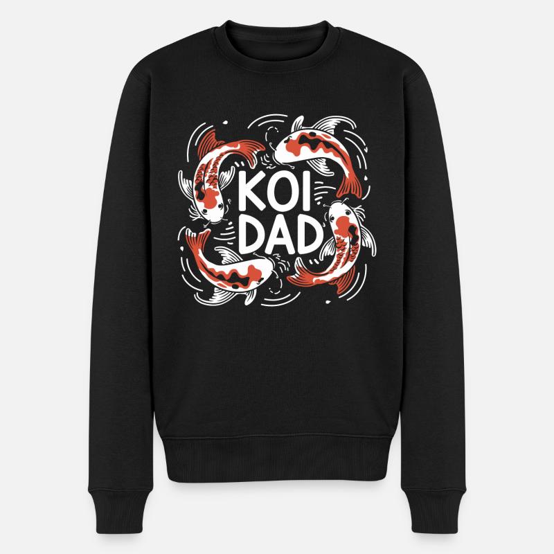 Fier amateur de carpes koï avec style - Pull Premium bio Homme - noir