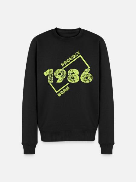 1986 1986 - Men's Premium Organic Jumper - black