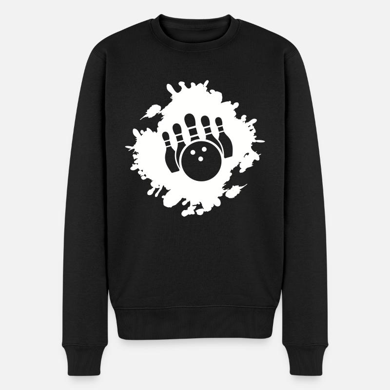 Quilles bowling blob - Pull Premium bio Homme - noir