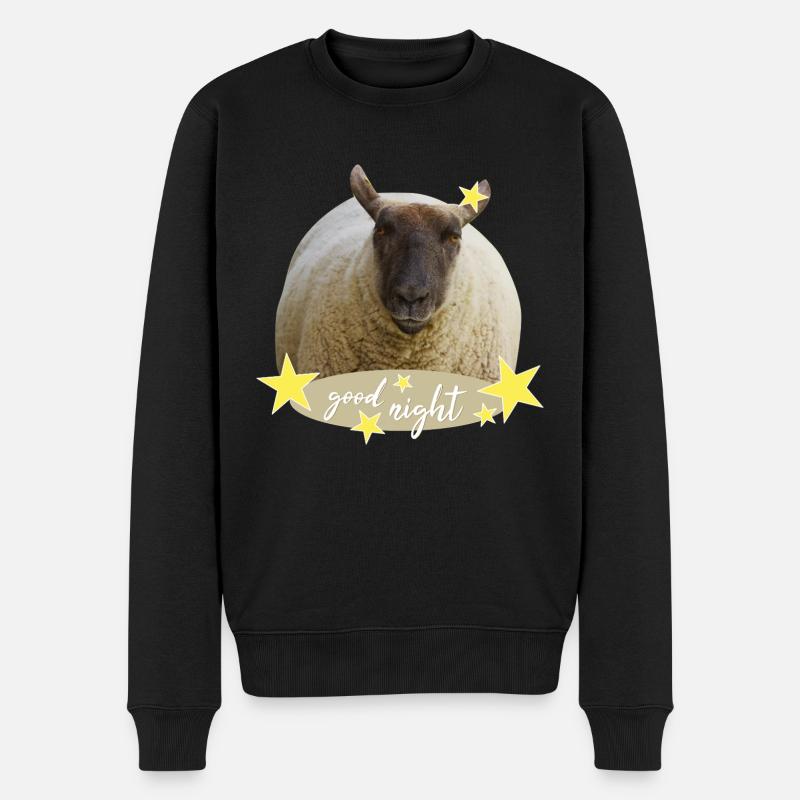 sheep good night - Männer Premium Bio Pullover - Schwarz