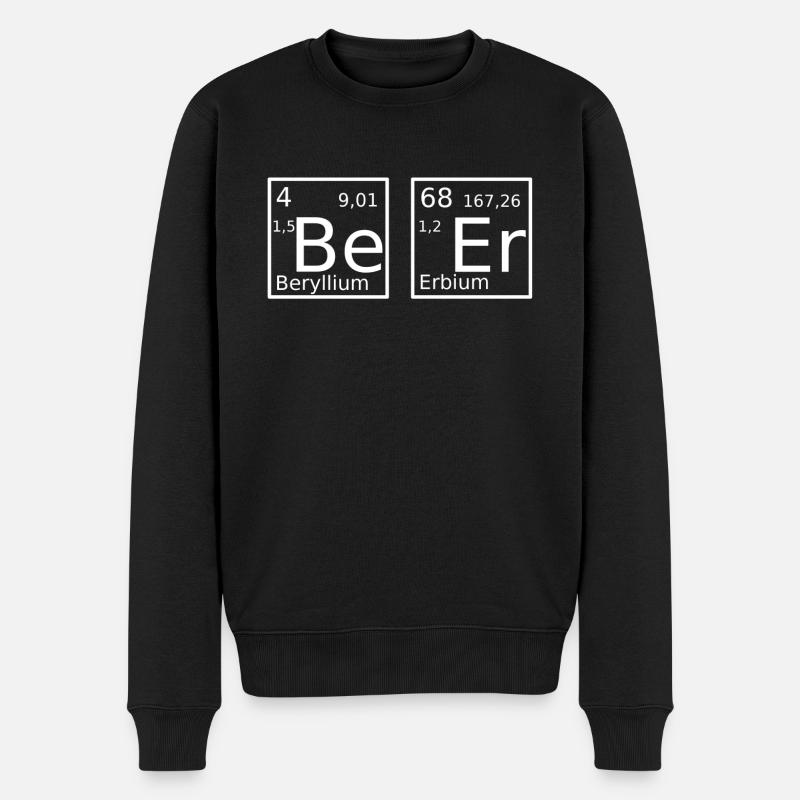 Bier Beer Periodensystem - Männer Premium Bio Pullover - Schwarz
