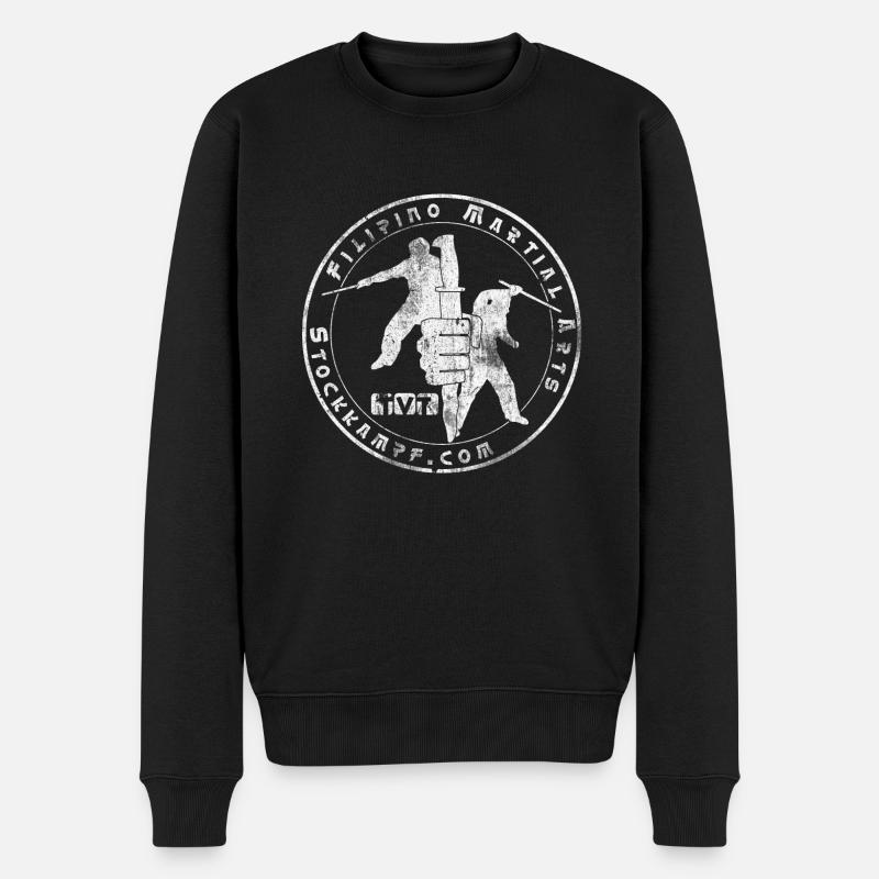 Stockkampf.com Logo Rund - Männer Premium Bio Pullover - Schwarz