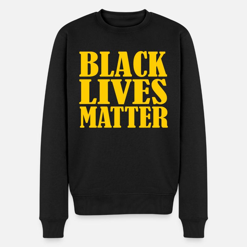 Black lives matter - Männer Premium Bio Pullover - Schwarz