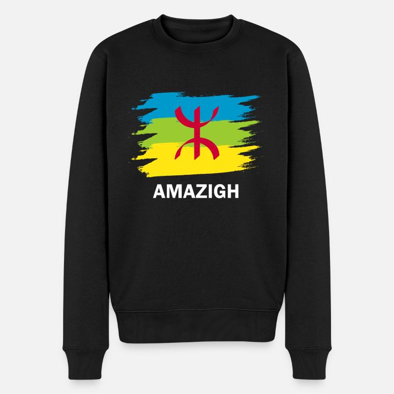Amazigh - Männer Premium Bio Pullover - Schwarz
