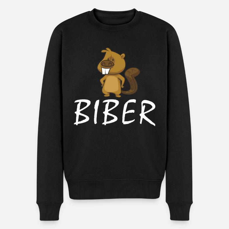 Biber - Männer Premium Bio Pullover - Schwarz