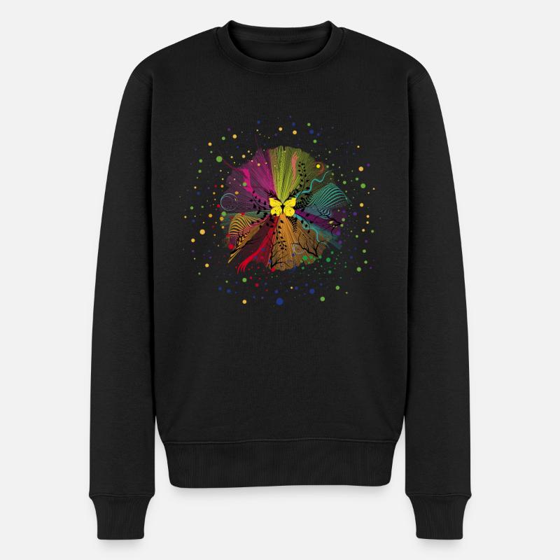 magic Mandala - Männer Premium Bio Pullover - Schwarz