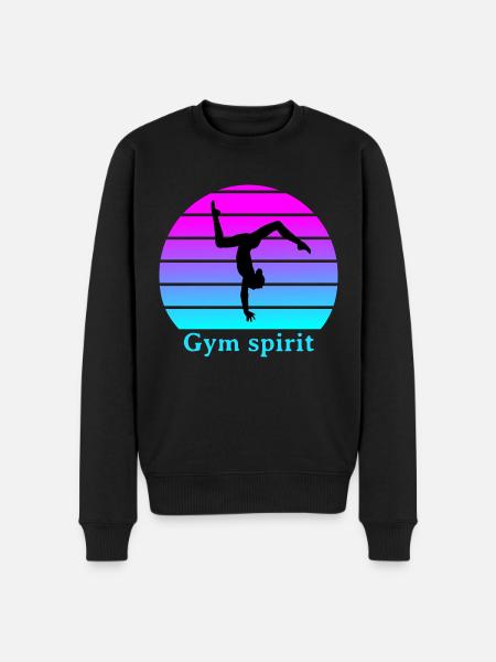 Fitness-Geist - Männer Premium Bio Pullover - Schwarz