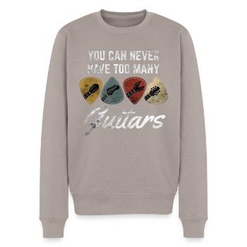 Guitariste disant Guitar School Guitar Collector - Pull Premium bio Homme - taupe - Devant - Nico (187cm)