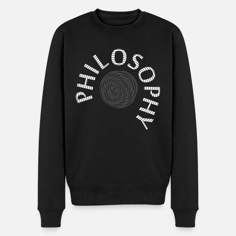 Philosophie-Design - Männer Premium Bio Pullover - Schwarz