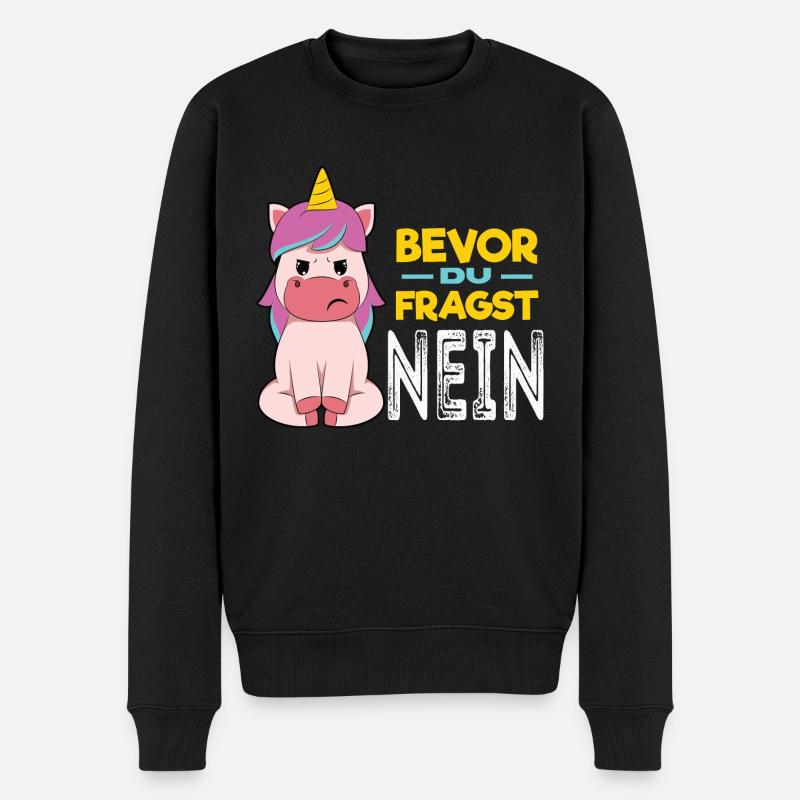 Avant de demander Licorne - Pull Premium bio Homme - noir