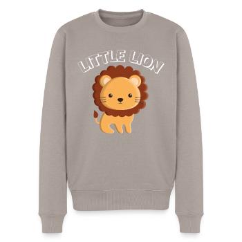 Petit Lion Enfant Cadeau bébé - Pull Premium bio Homme - taupe - Devant - Nico (187cm)