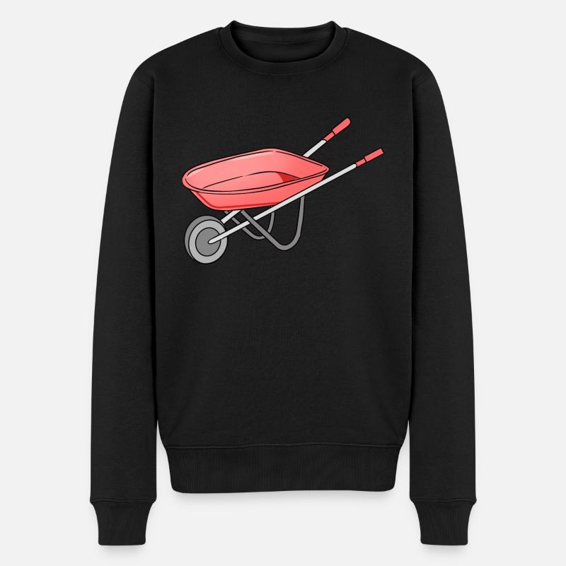 Schubkarre - Männer Premium Bio Pullover - Schwarz