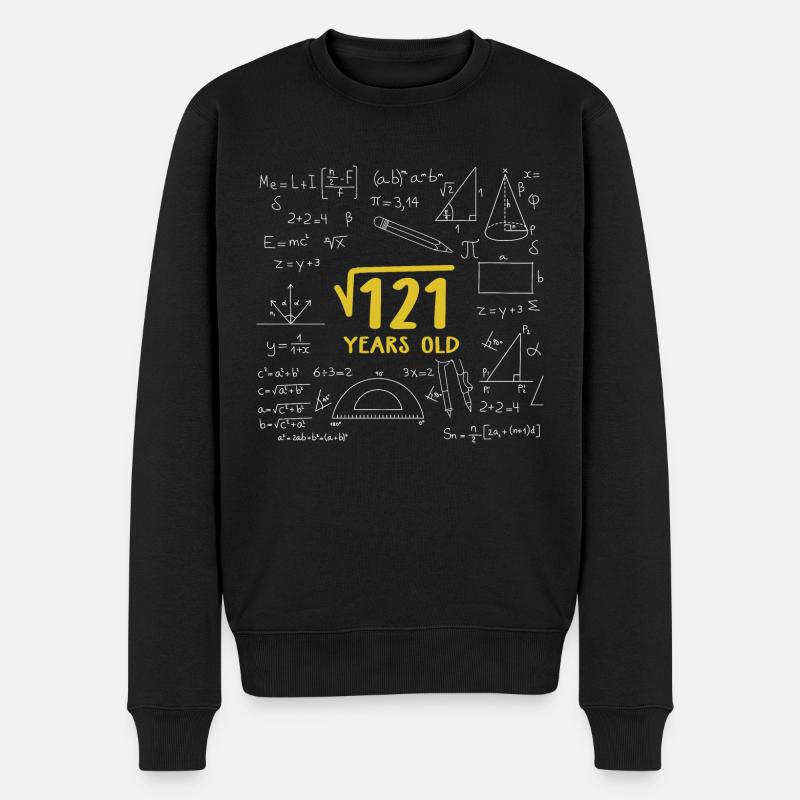 Quadratwurzel von 121 - Männer Premium Bio Pullover - Schwarz