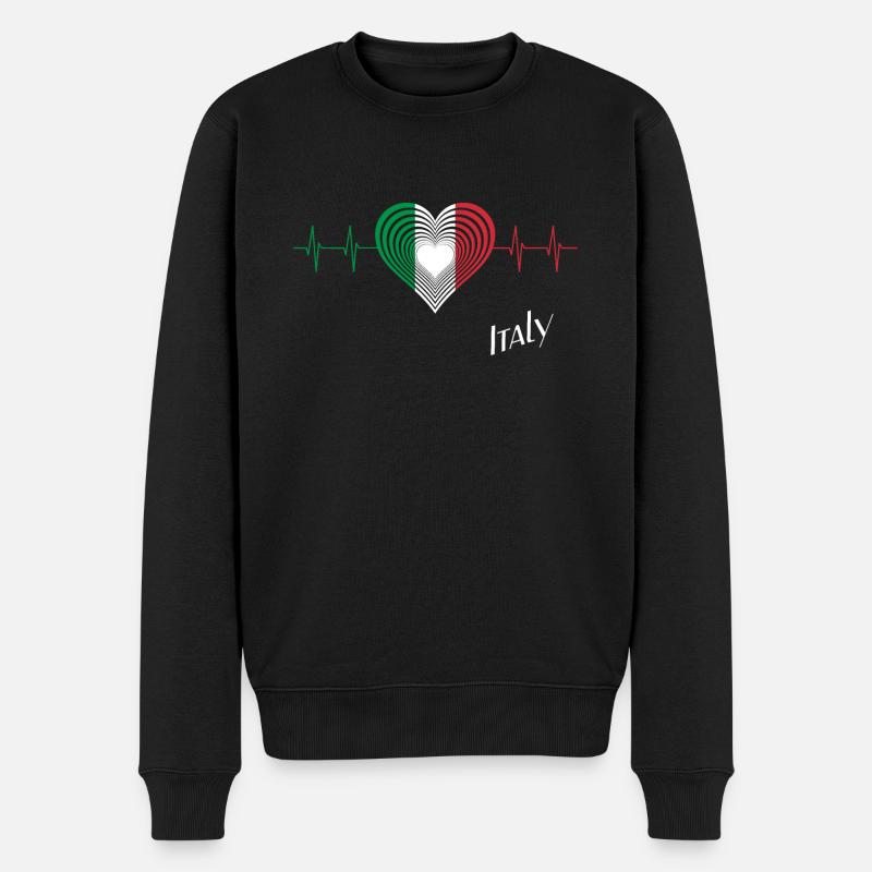 Italy italy - Männer Premium Bio Pullover - Schwarz