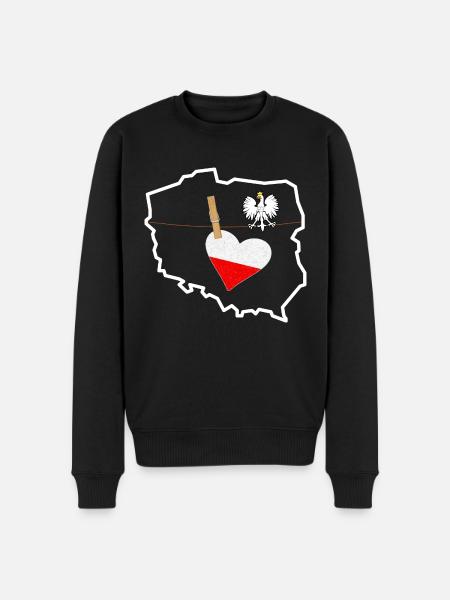 Ma maison - Pologne - Pull Premium bio Homme - noir