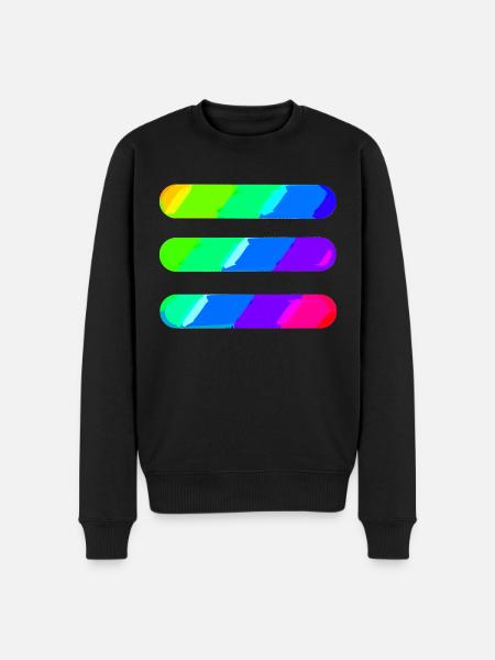 Lines | Wavy lines | | symbols Pattern - Men's Premium Organic Jumper - black