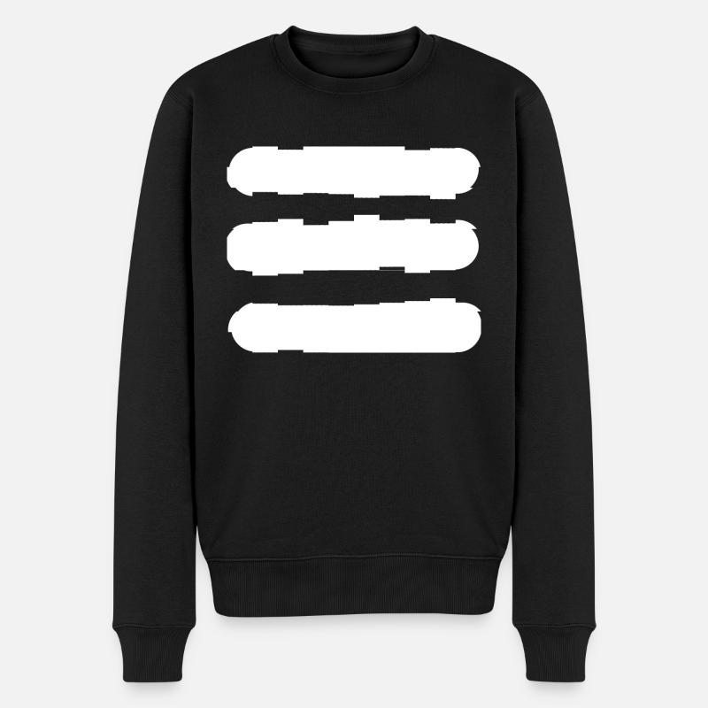 Linien | Wellenlinien | Symbole | Muster - Männer Premium Bio Pullover - Schwarz