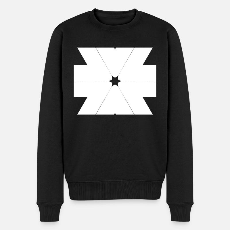 Muster | Stern | Symbol - Männer Premium Bio Pullover - Schwarz