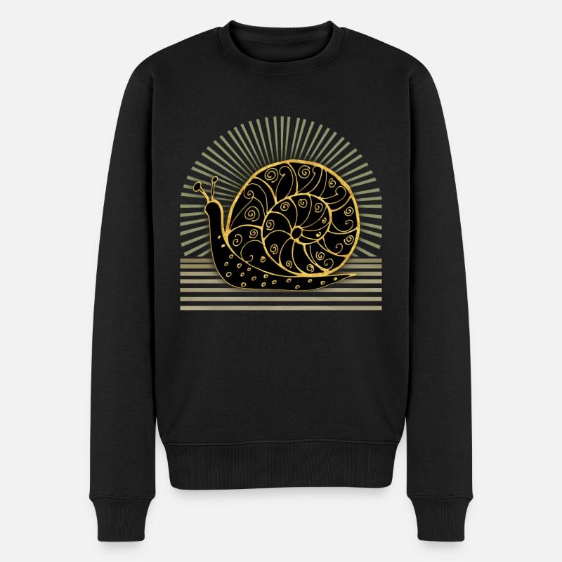 Escargot - Pull Premium bio Homme - noir