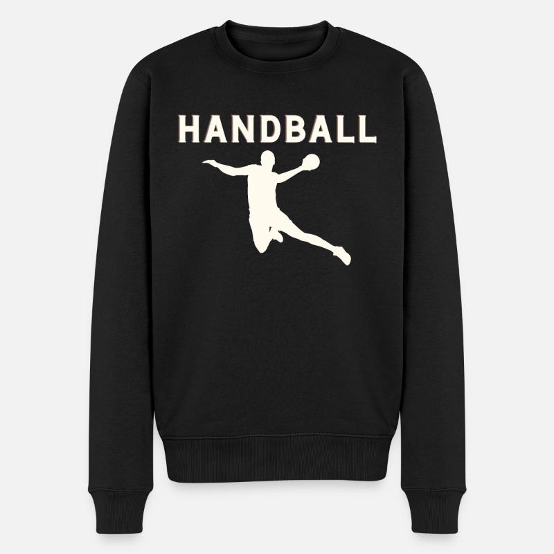 Handball - Männer Premium Bio Pullover - Schwarz