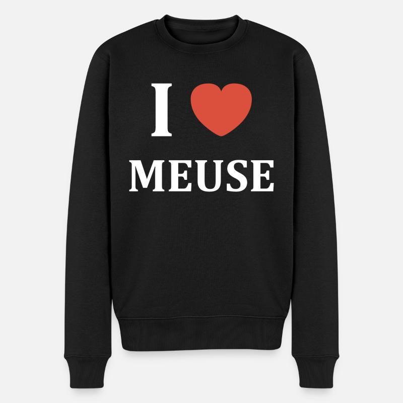 i love Meuse - Pull Premium bio Homme - noir
