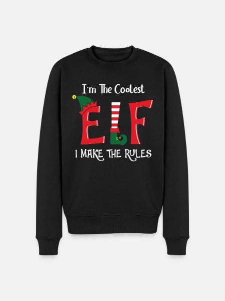 I m The Coolest Elf - Men's Premium Organic Jumper - black