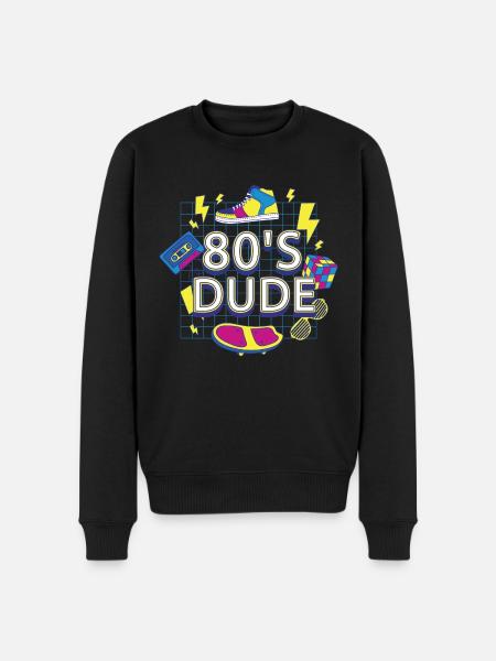 80èr DUDE - Men's Premium Organic Jumper - black