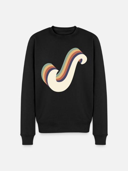 Letters S - Men's Premium Organic Jumper - black