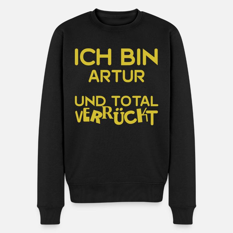 Geschenk für Artur - Männer Premium Bio Pullover - Schwarz