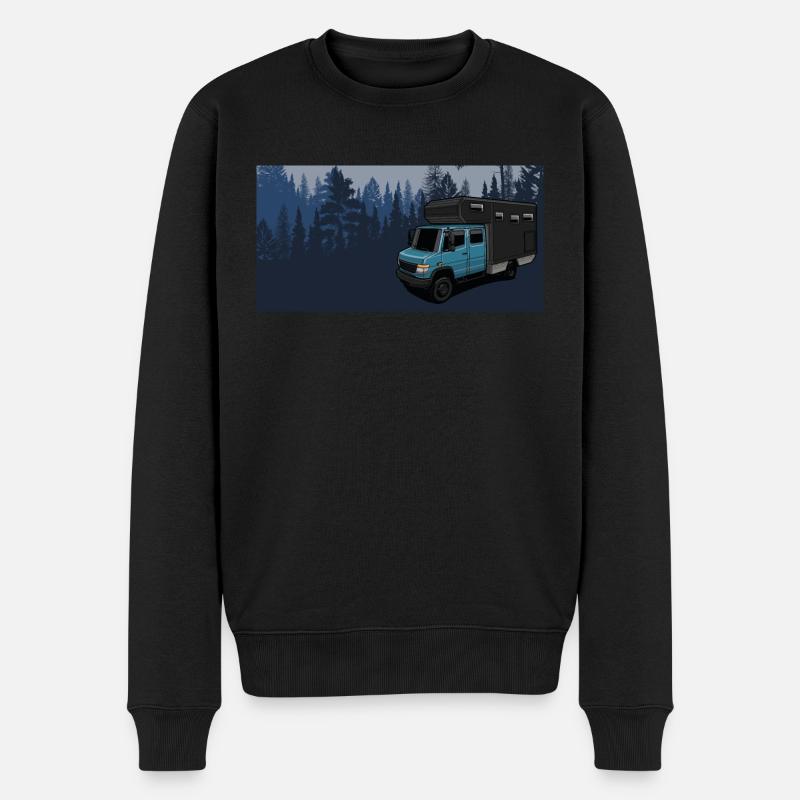 Kabinenaufbau // Outdoor - Männer Premium Bio Pullover - Schwarz