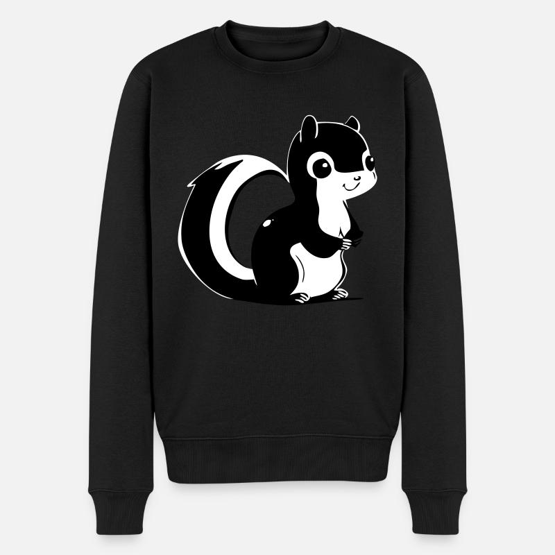 Eichhörnchen - Männer Premium Bio Pullover - Schwarz