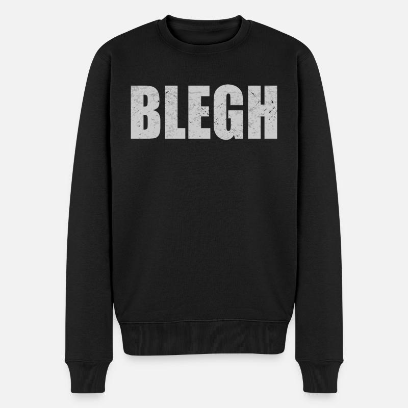 Blegh Metalcore Deathcore - Männer Premium Bio Pullover - Schwarz