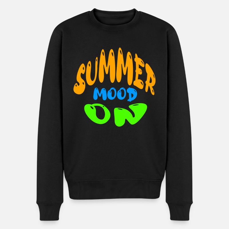 Summer Mood On - Männer Premium Bio Pullover - Schwarz