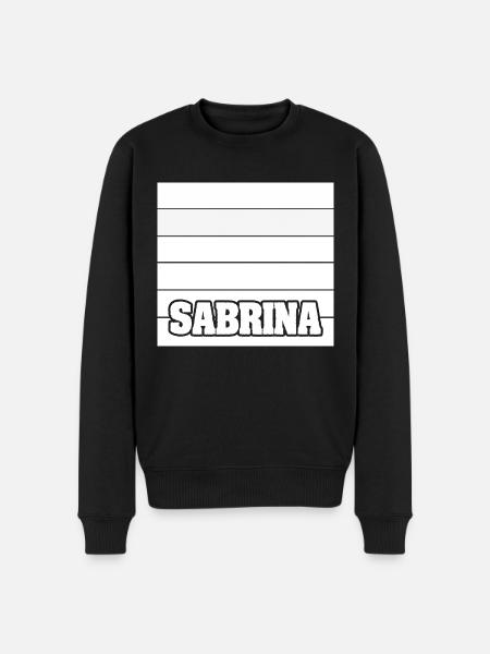 Woman's name Sabrina - Men's Premium Organic Jumper - black