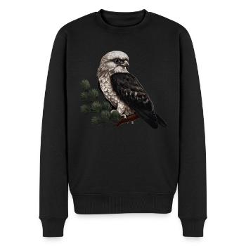 Oiseau faucon Oiseau de proie - Pull Premium bio Homme - noir - Devant - Nico (187cm)